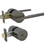 Gunmetal Finish Entry Lever Lockset - Pedder Series