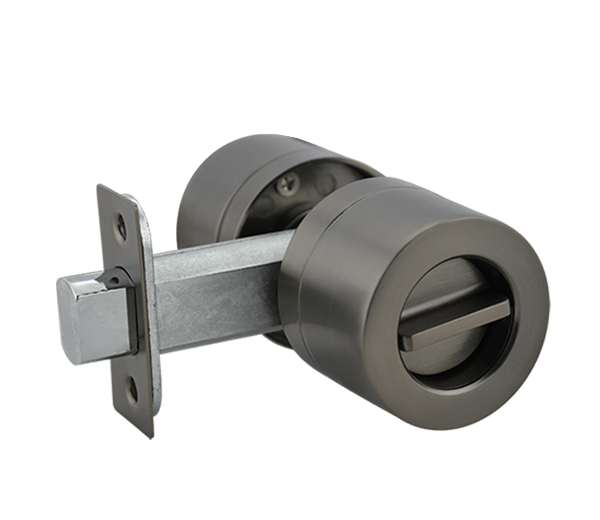 Gunmetal Finish Privacy Deadbolt - Pedder Series