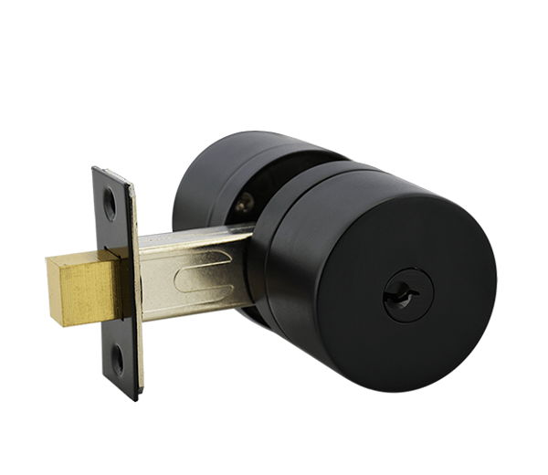 Matt Black Single Cylinder Deadbolt - Pedder Series