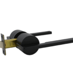 Matt Black Finish Passage Lever Set - Pedder Series