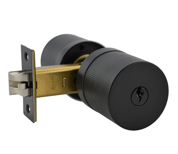 Matt Black Entrance Knob Lockset - Hartz Series