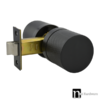 Matt Black Passage Knob Set - Hartz Series