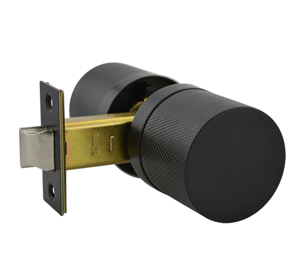 Matt Black Passage Knob Set - Hartz Series