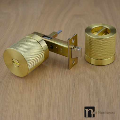 Brushed Brass Privacy Knob Hartz Series nBat Hardware