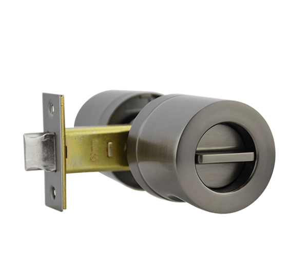 Gunmetal Finish Privacy Knob Set - Oberon Series