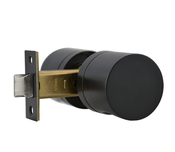 Matt Black Finish Passage Knob Set - Oberon Series
