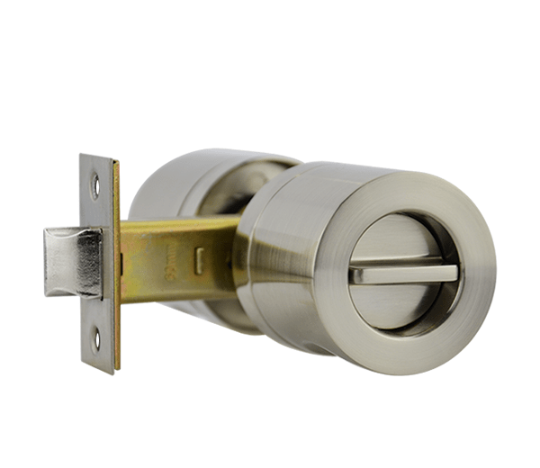 Satin Nickel Finish Privacy Knob Set - Oberon Series