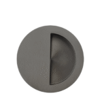 90mm Round Semi Closed Sliding Flush Pull - Gunmetal Finish