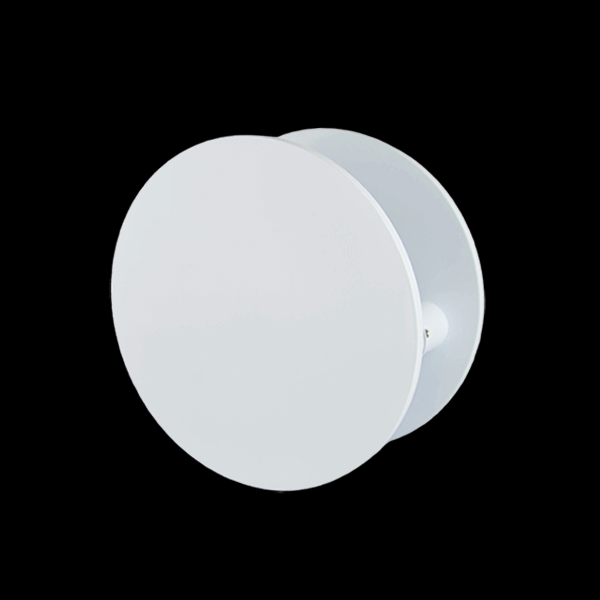 220mm White Finish Circular Door Pull Plates (Pair) - Nash Series