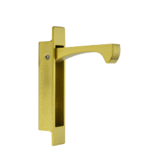 Concealed Box Flush Hook Pull - Brushed Brass Finish