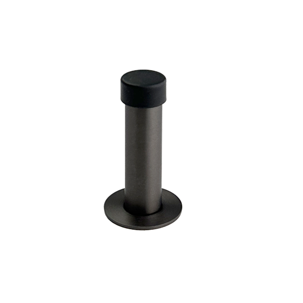 75mm Round Shaped Door Stop with Base - Gunmetal Finish