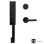 Matt Black Entrance Lockset with a Malbena Handle - Max Series
