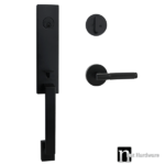 Matt Black Entrance Lockset with an Esperance Handle - Max Series