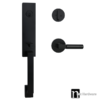 Matt Black Entrance Lockset with an Addison Handle - Max Series