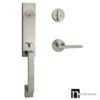 Satin Nickel Entrance Lockset with an Elphinstone Handle - Max Series