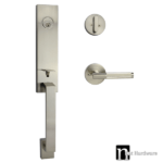 Satin Nickel Entrance Lockset with an Esperance Handle - Max Series