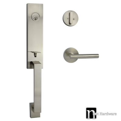 Satin Nickel Finish Entry Door Lock Set – Gippsland Series