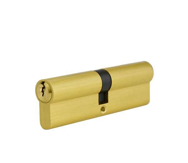 100mm Euro Double Cylinder - Brushed Brass Finish