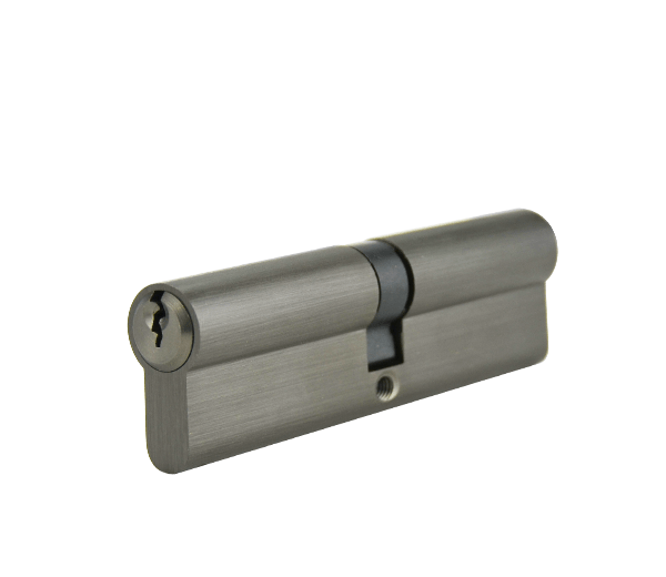 100mm Euro Double Cylinder - Brushed Gunmetal Finish