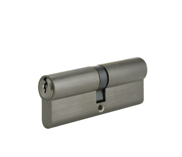 70mm Euro Double Cylinder - Brushed Gunmetal Finish
