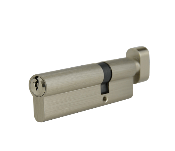 100mm Offset Euro Single Cylinder - Satin Nickel Finish
