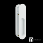 White Finish Sliding Passage Handle Set - Corolla Series