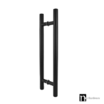 Matt Black 1000mm Round Knurled Grip Door Pull (Pair) - Clarence Series