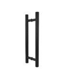Matt Black 400mm Round Knurled Grip Door Pull (Pair) - Clarence Series