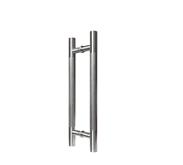 400mm Round Knurled Grip Door Pull (Pair) - Clarence Series