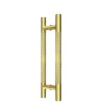 Brushed Brass 600mm Round Knurled Grip Door Pull (Pair) - Clarence Series