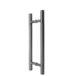 Gunmetal Finish 600mm Round Knurled Grip Door Pull (Pair) - Clarence Series