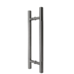 Gunmetal Finish 800mm Round Knurled Grip Door Pull (Pair) - Clarence Series