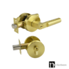 Brushed Brass Entrance Lock and Deadbolt Set - Addison Series
