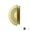 Brushed Brass 300mm Half-Circle Door Plate (Pair) - Oxley Series