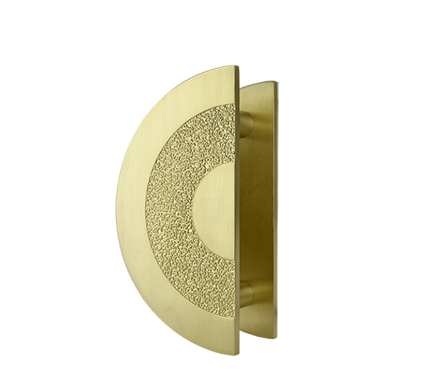 Brushed Brass 300mm Half-Circle Door Plate (Pair) - Oxley Series