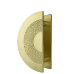 Brushed Brass 400mm Half-Circle Door Plate (Pair) - Oxley Series