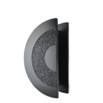 Gunmetal Finish 300mm Half-Circle Door Plate (Pair) - Oxley Series