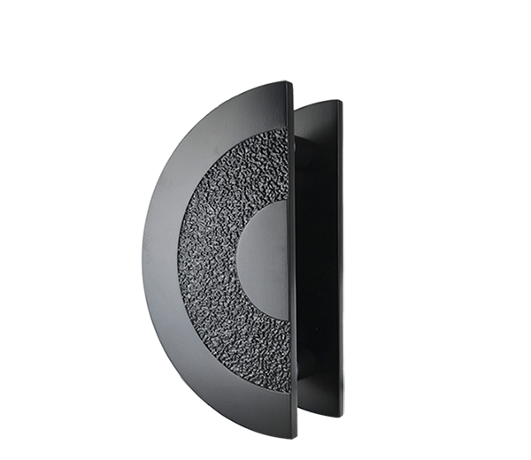 Gunmetal Finish 300mm Half-Circle Door Plate (Pair) - Oxley Series