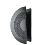 Gunmetal Finish 400mm Half-Circle Door Plate (Pair) - Oxley Series