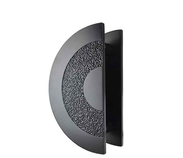 Gunmetal Finish 400mm Half-Circle Door Plate (Pair) - Oxley Series