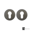 Round Euro Cylinder Escutcheon Plate -  Gunmetal Finish