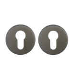 Round Euro Cylinder Escutcheon Plate -  Gunmetal Finish