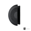 Matt Black 300mm Half-Circle Door Plate (Pair) - Oxley Series
