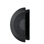Matt Black 300mm Half-Circle Door Plate (Pair) - Oxley Series