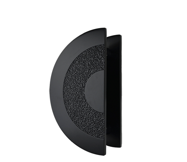 Matt Black 300mm Half-Circle Door Plate (Pair) - Oxley Series