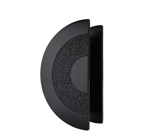 Matt Black 400mm Half-Circle Door Plate (Pair) - Oxley Series