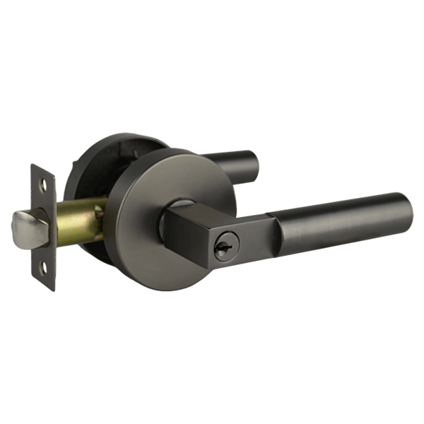 Gunmetal Finish Entrance Lock Set - Addison Series