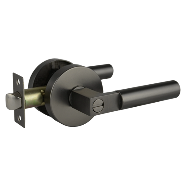 Gunmetal Finish Privacy Handle Set - Addison Series