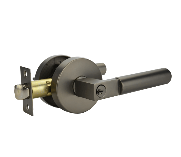 Gunmetal Finish Entrance Lock Set - Addison Series