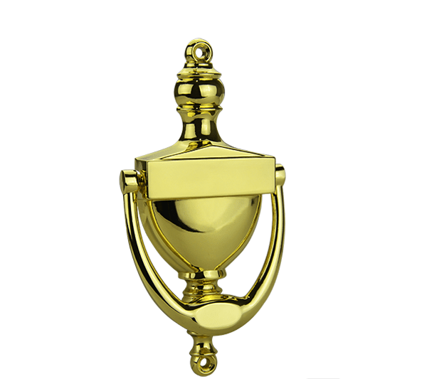 Classic Style Entry Door Knocker – Polished Brass Finish